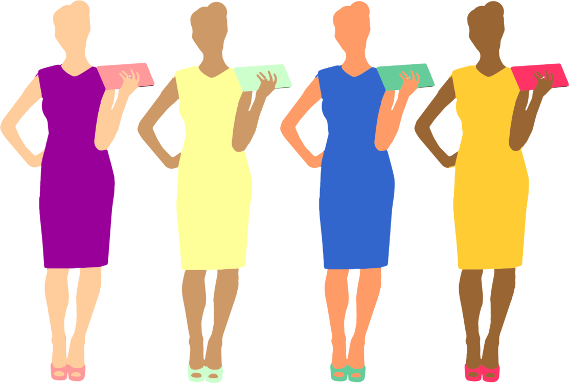 Four Women Fashion Illustration PNG