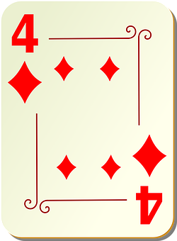 Fourof Diamonds Playing Card PNG