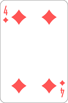 Fourof Diamonds Playing Card PNG