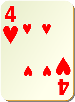 Fourof Hearts Playing Card PNG