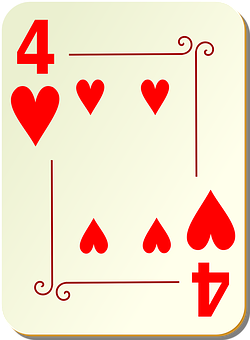 Fourof Hearts Playing Card PNG