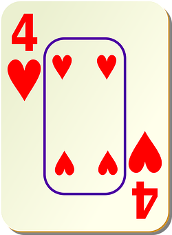 Fourof Hearts Playing Card PNG