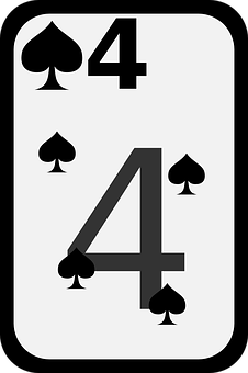 Fourof Spades Playing Card PNG