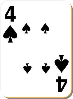 Fourof Spades Playing Card PNG