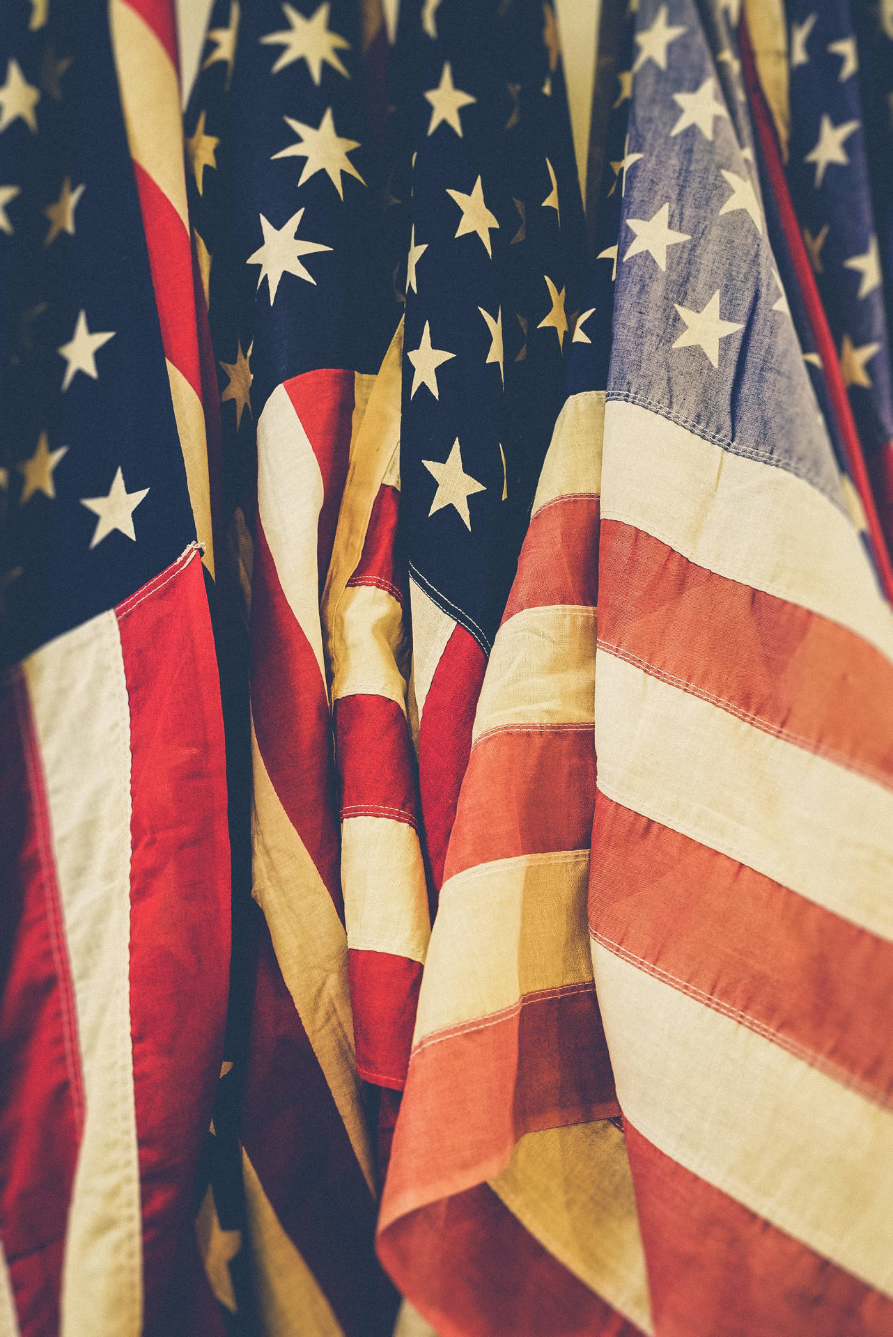 Fourth Of July American Flags Background