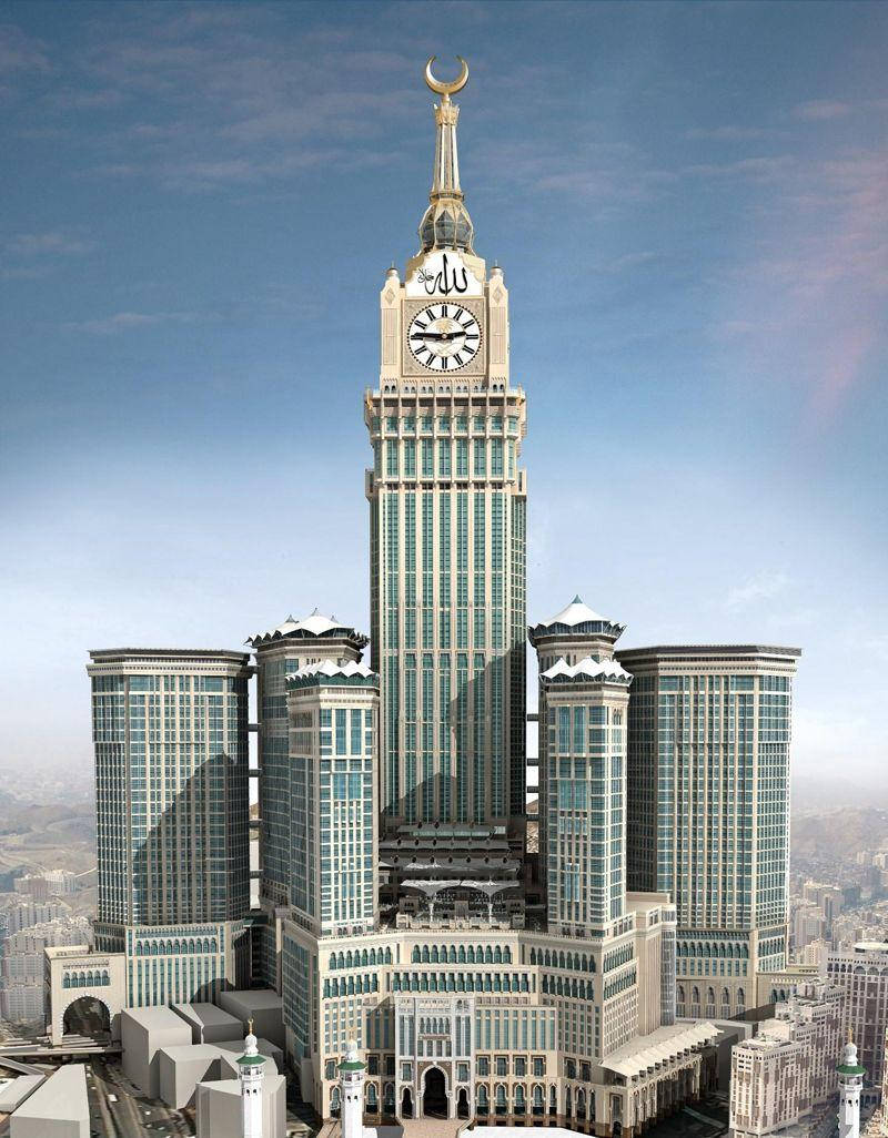 Caption: Stunning view of Royal Clock Tower, Makkah in High Definition Wallpaper
