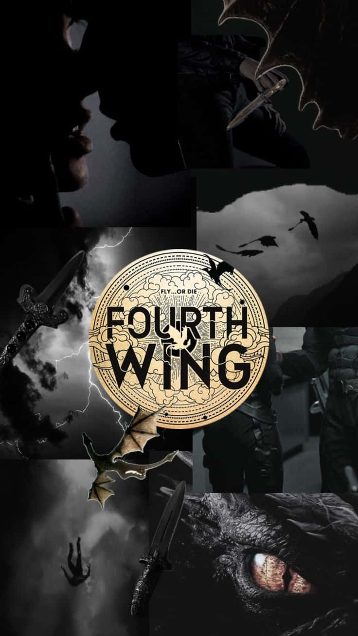 Fourth Wing Fantasy Collage Wallpaper