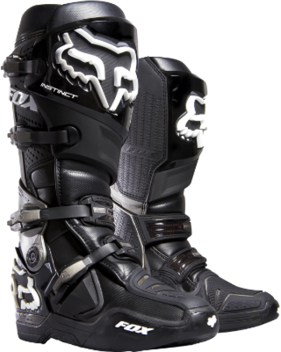 Fox Instinct Motocross Boots Black PNG