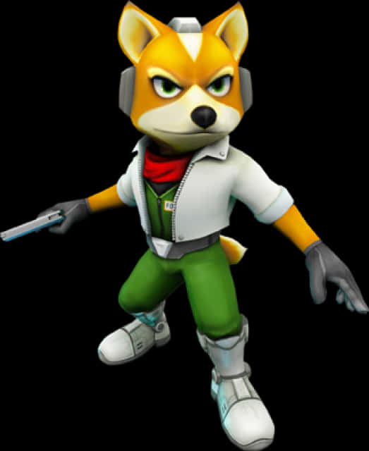 Fox Mc Cloud Star Fighter Pose PNG