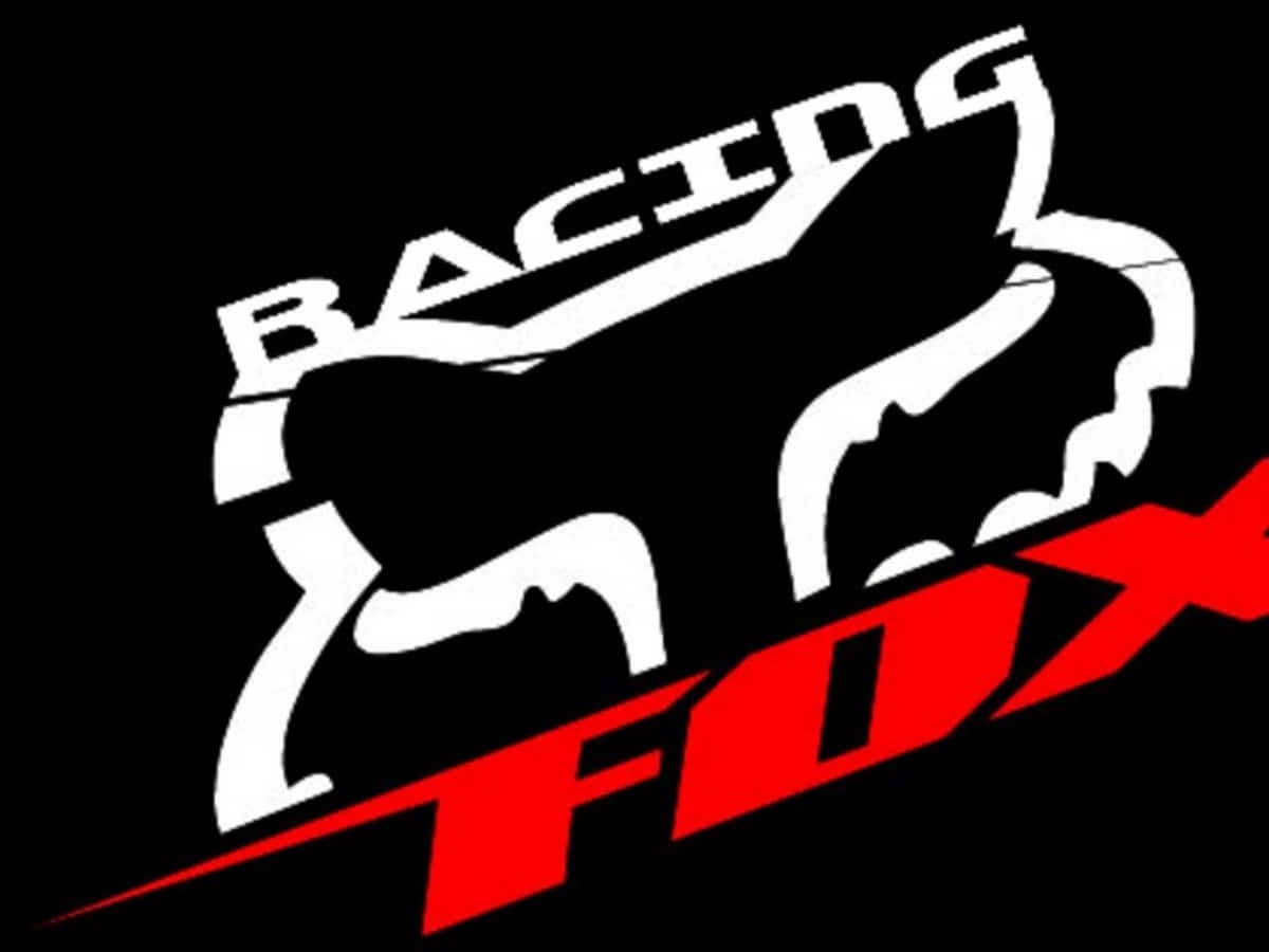 Logoen af en ræv, der løber, på en sort baggrund Wallpaper