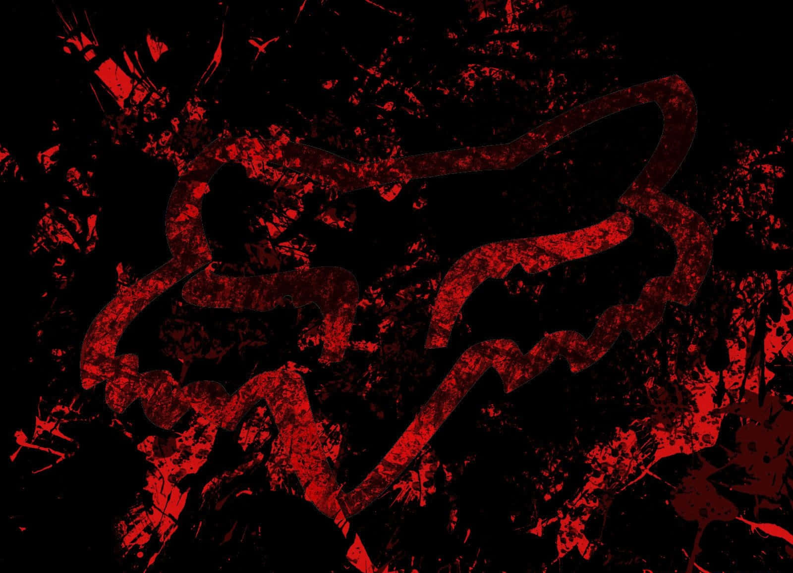 Foxracing Logotyp Röd Färgkläck Wallpaper