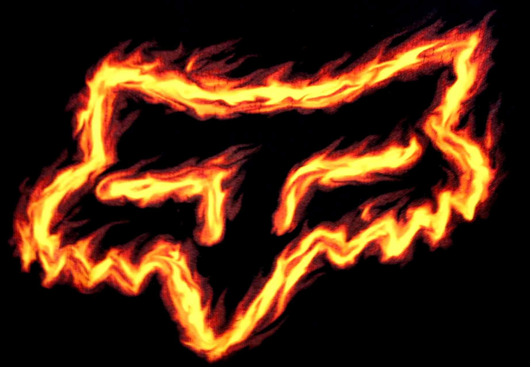 Foxracing Logo Feuer Umriss Wallpaper