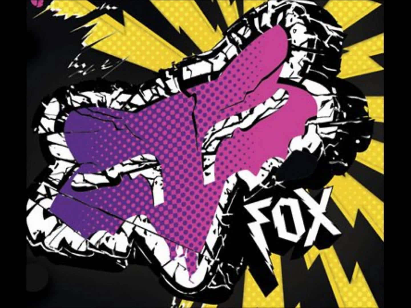 Logode Fox Racing En Degradado De Morado A Violeta Fondo de pantalla