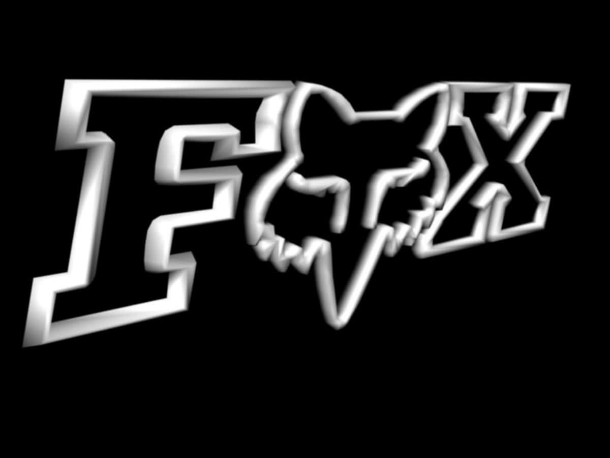 Logode Fox Racing Inclinado Hacia Un Lado. Fondo de pantalla