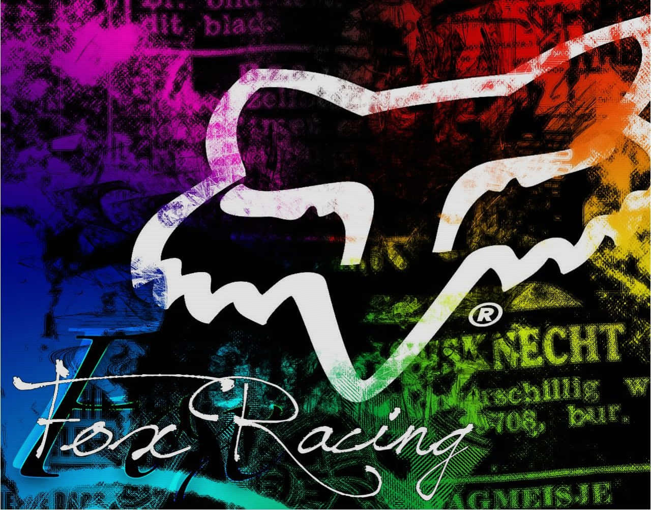 Logofox Racing Su Uno Sfondo Colorato Sfondo