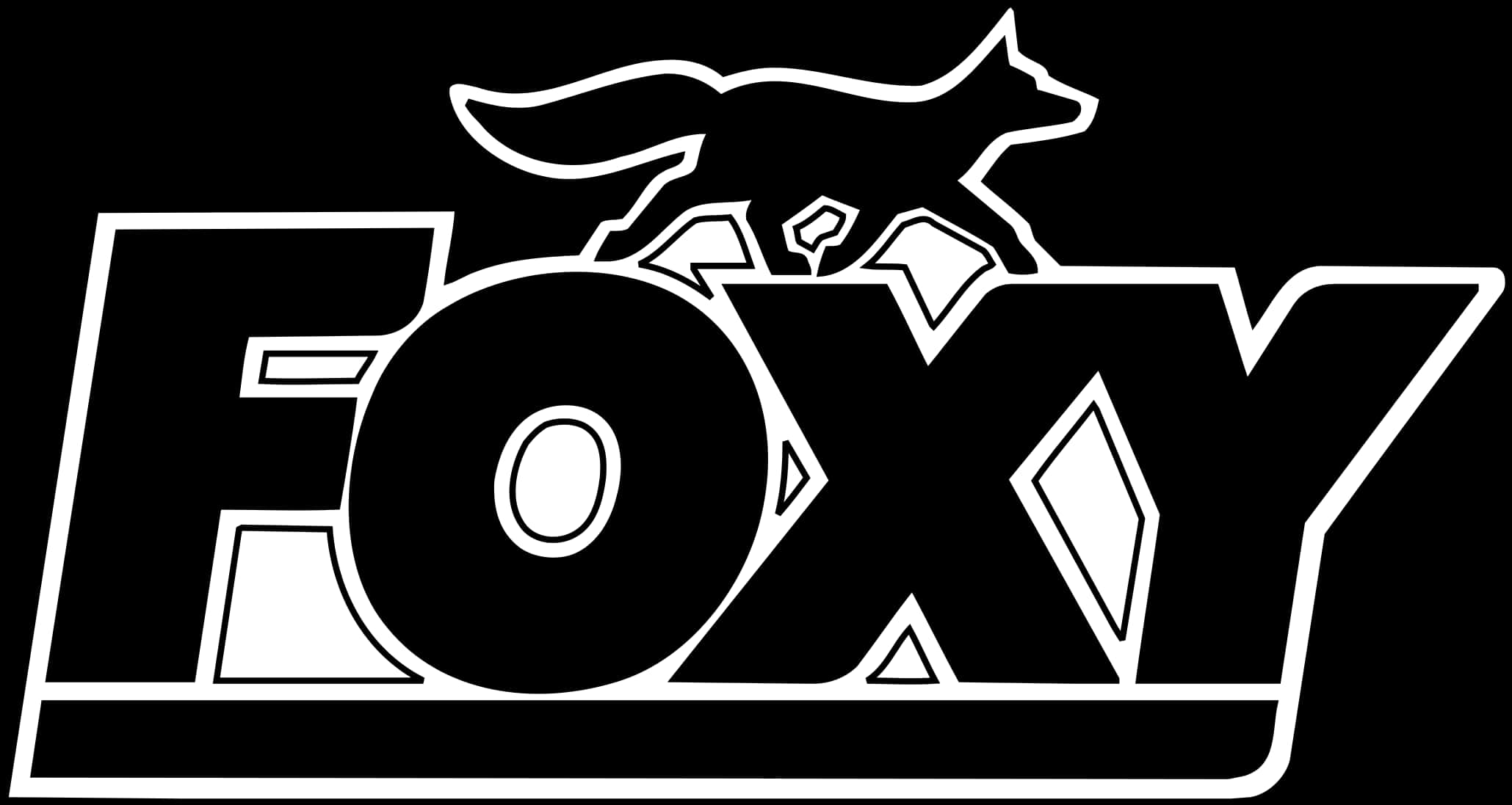 Foxy Logo Blackand White PNG