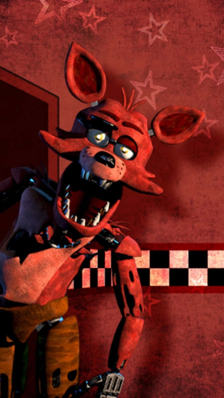 Foxy The Pirate in action at Freddy Fazbear's Pizzeria Wallpaper