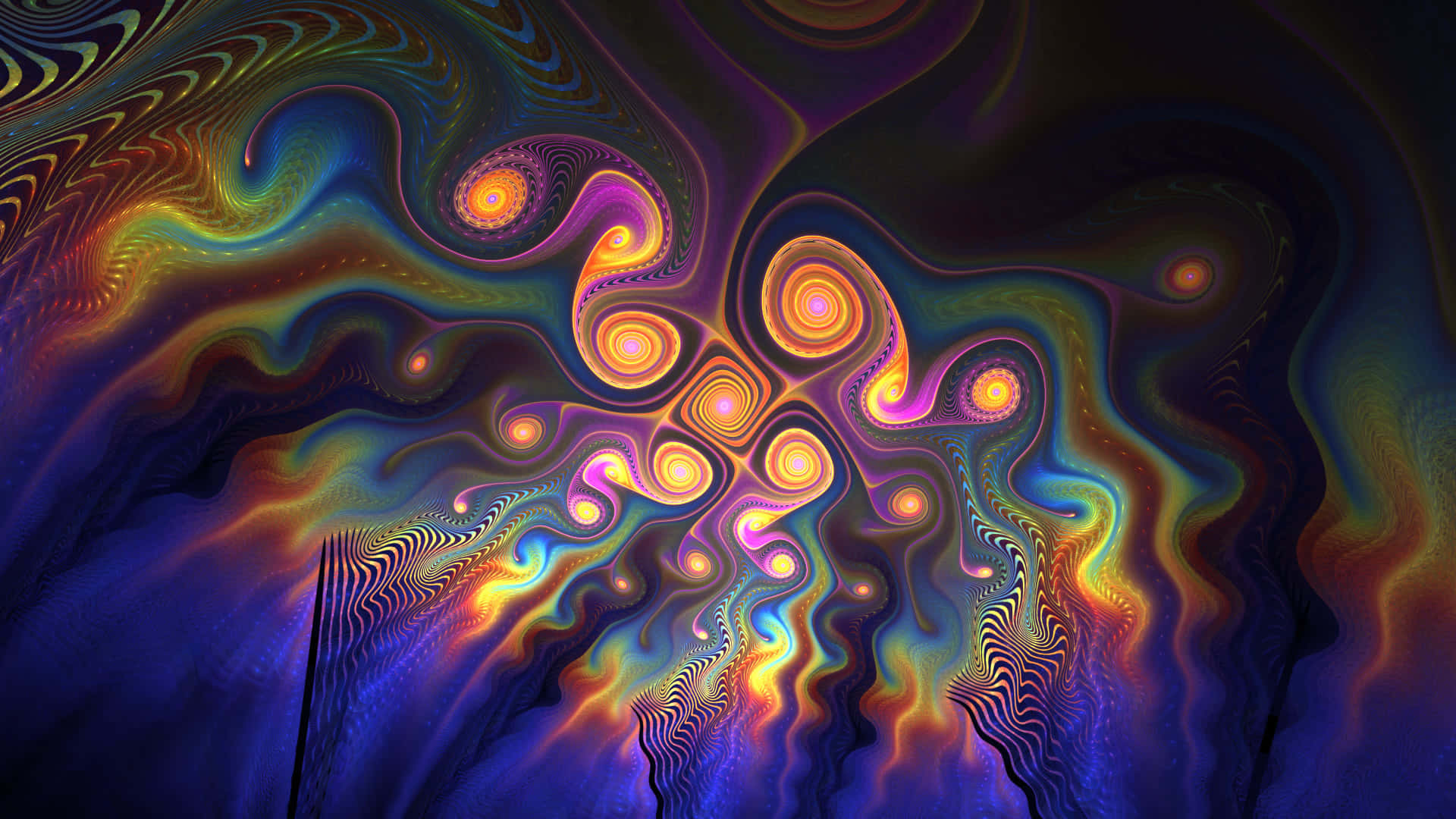 Caption: Abstract Colorful Fractal Pattern