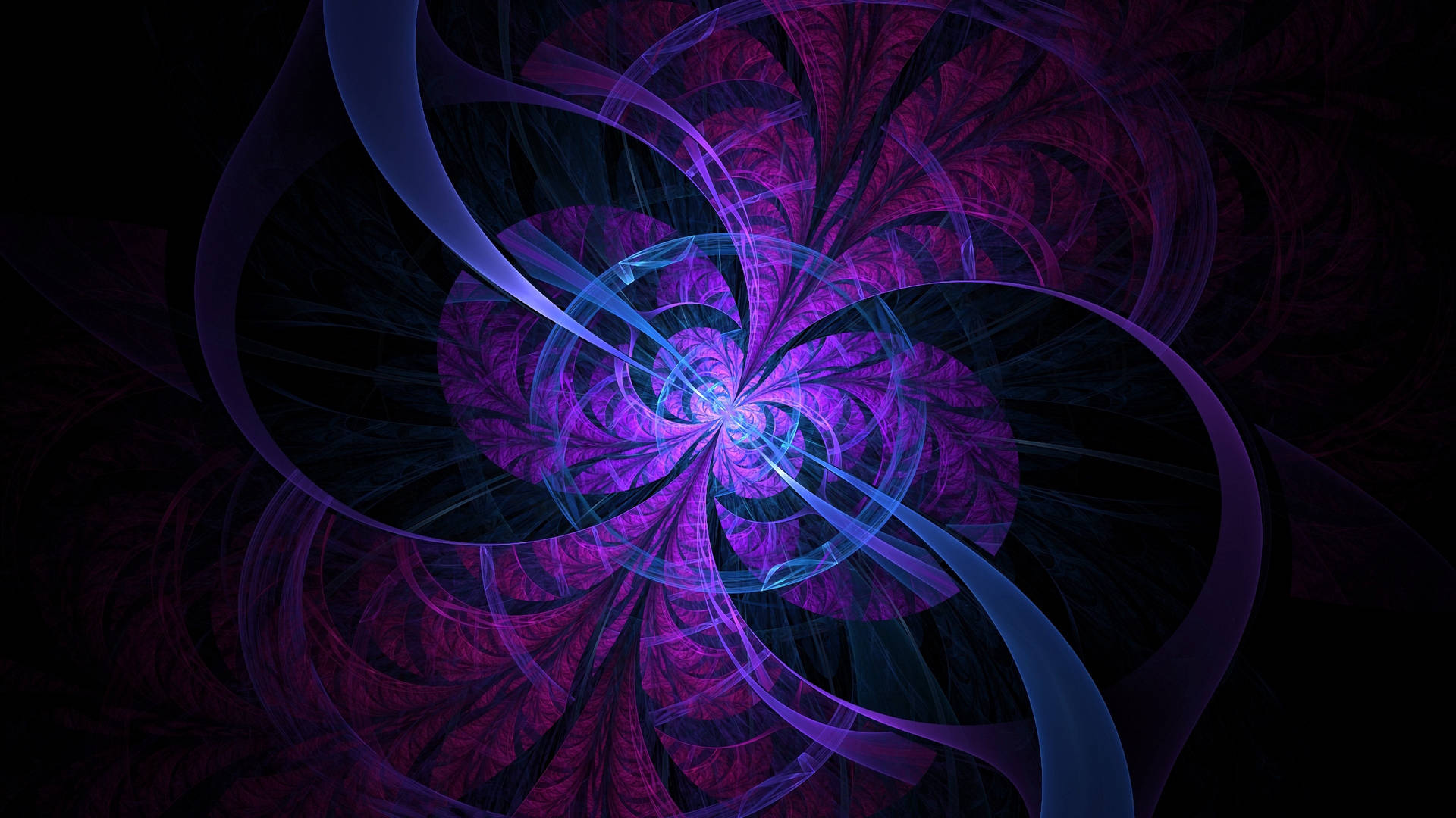Fractal Abstract With Black 4k Purple