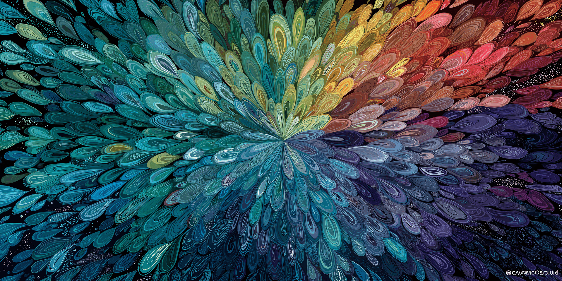 Fractal Floral Kaleidoscope Wallpaper