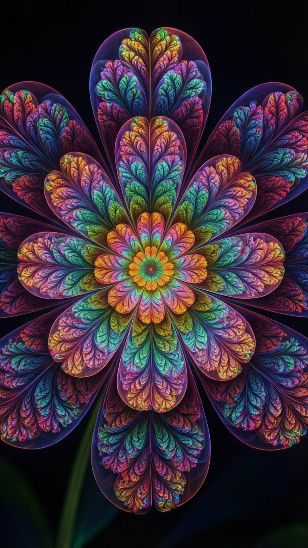 Fraktale Blütenblüte Wallpaper