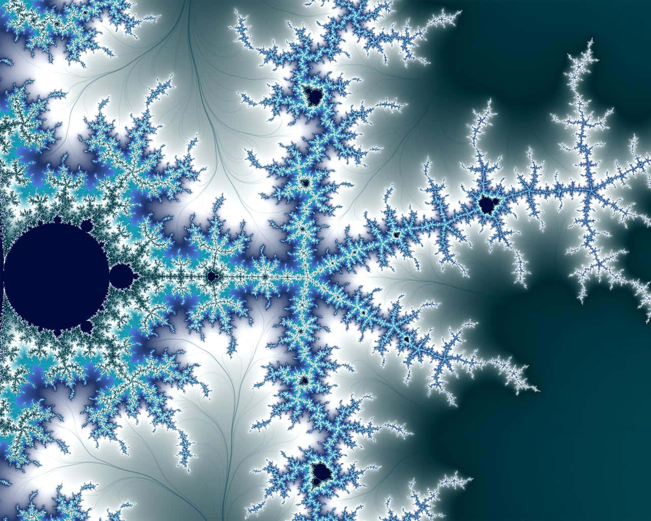 A Blue And White Snowflake With A Blue Background