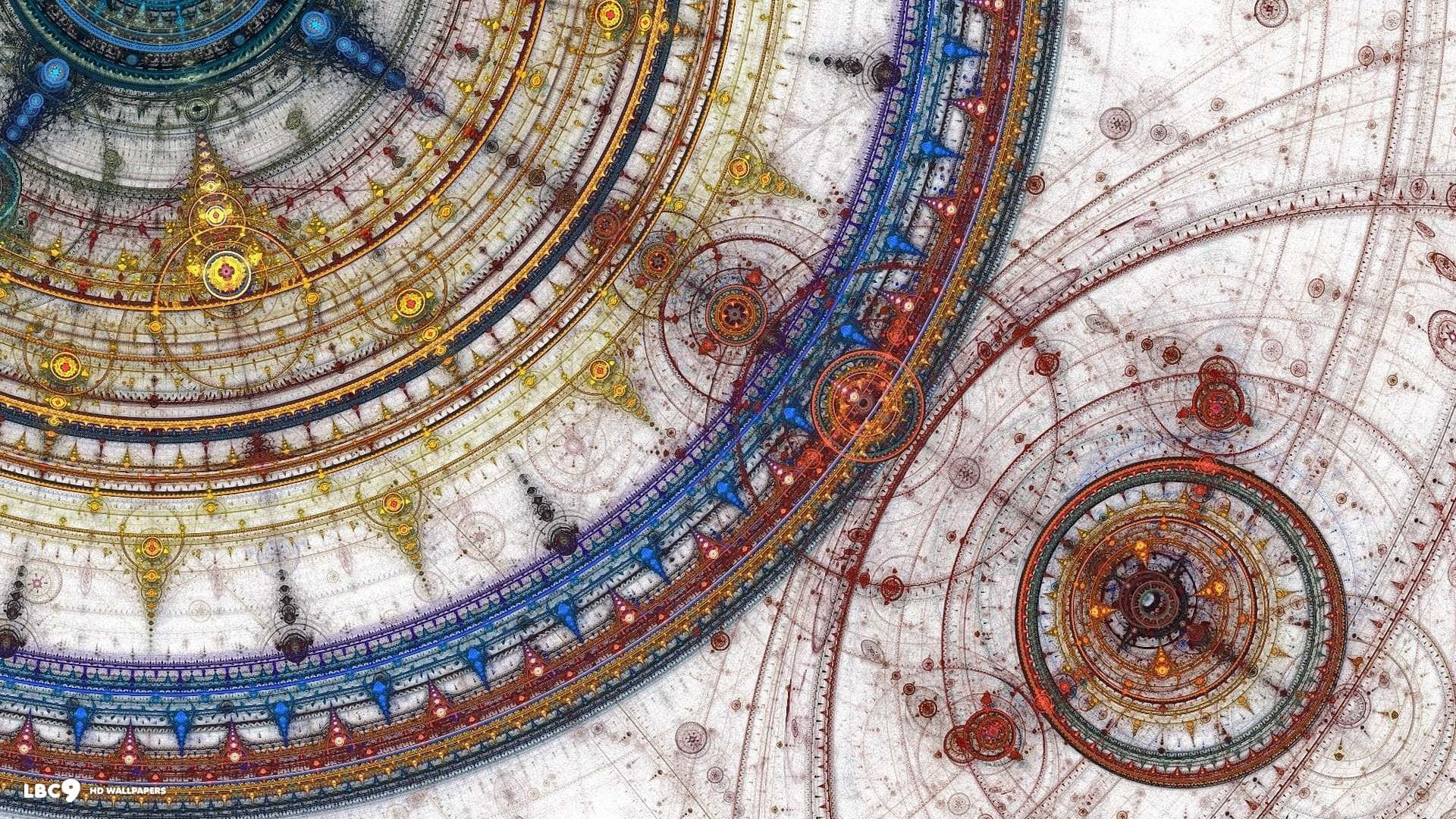 Udforsk den aldrig-endede kompleksitet af fraktal mønstre Wallpaper