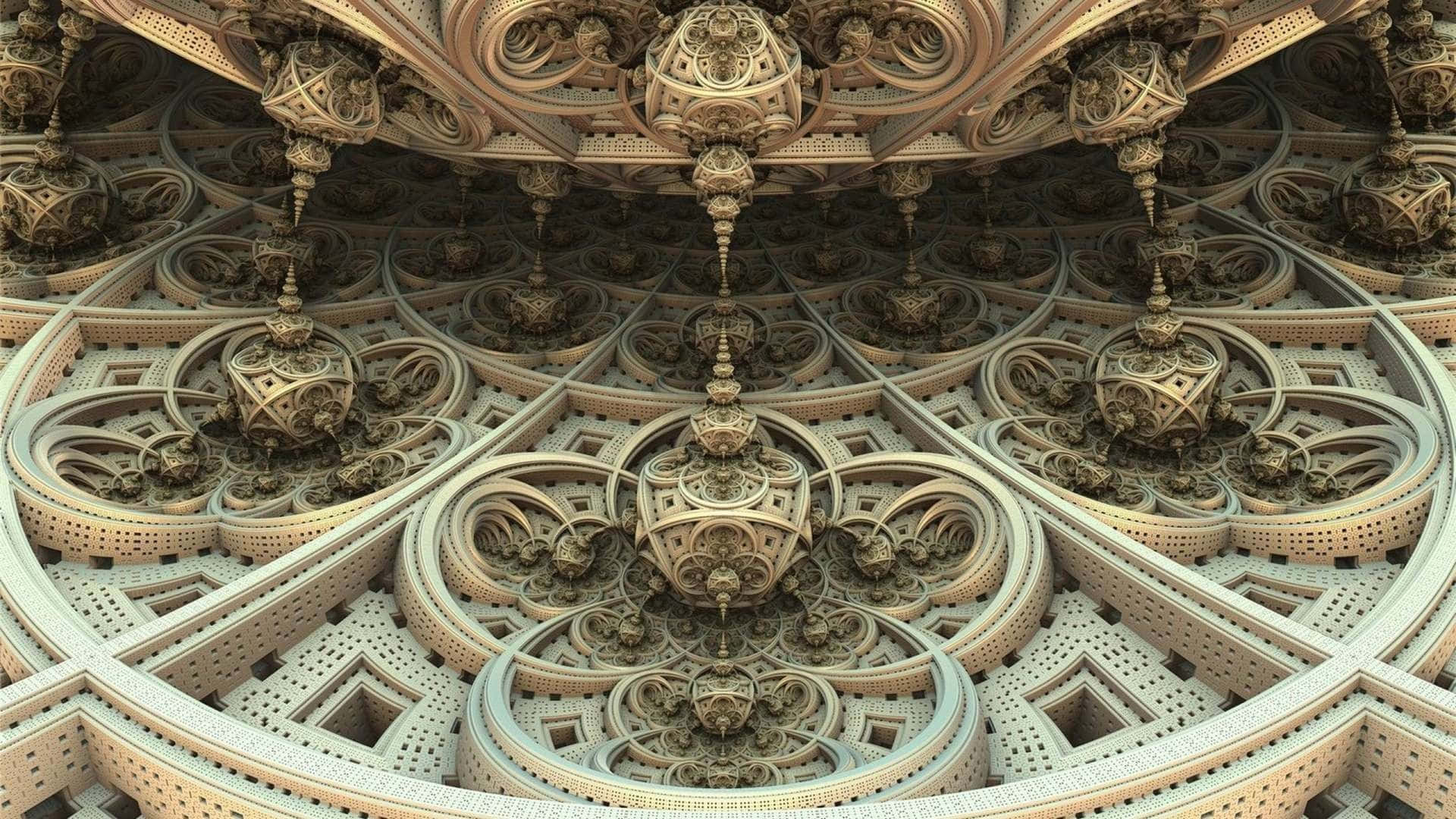 Fractal Shape China Cathedral Wallpaper