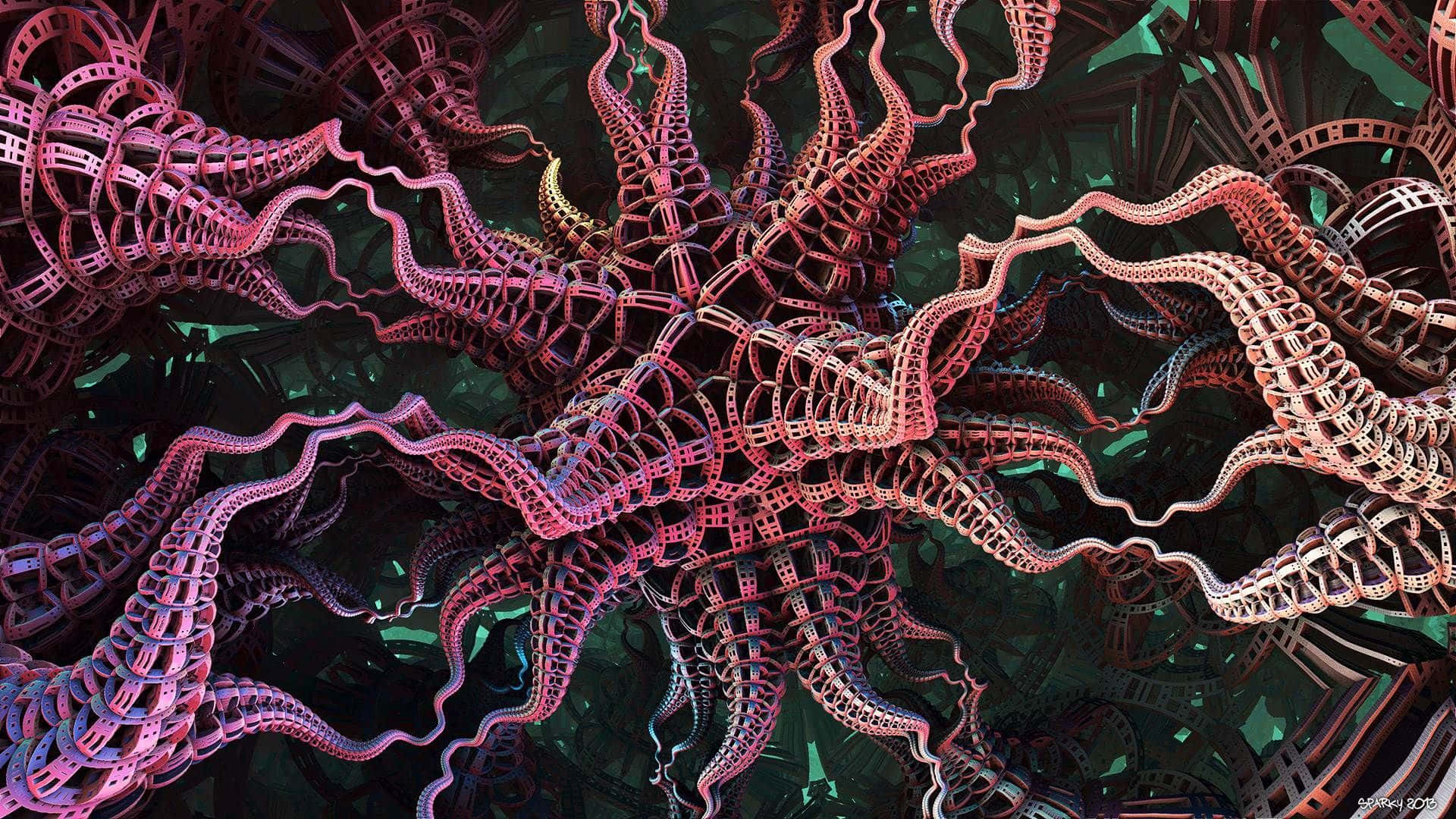 A kaleidoscope of dazzling colors - fractal art Wallpaper