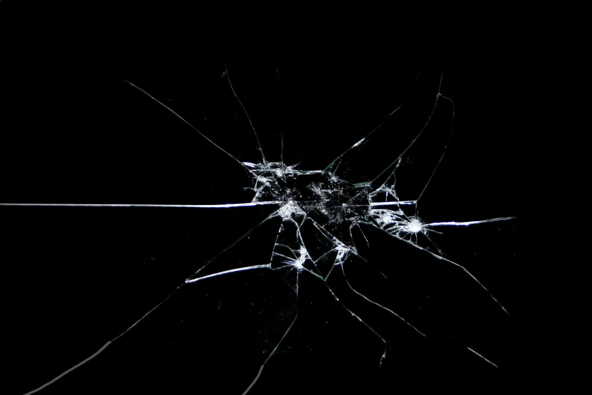 Sort Fracture Glas Crack Billede