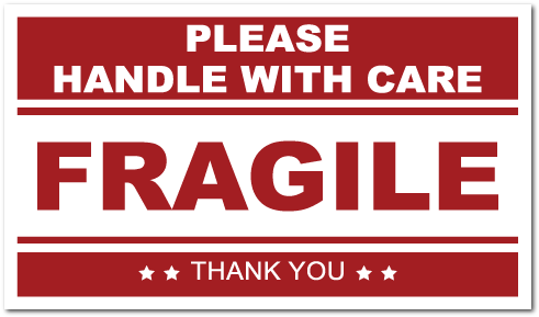 Fragile Handle With Care Label PNG