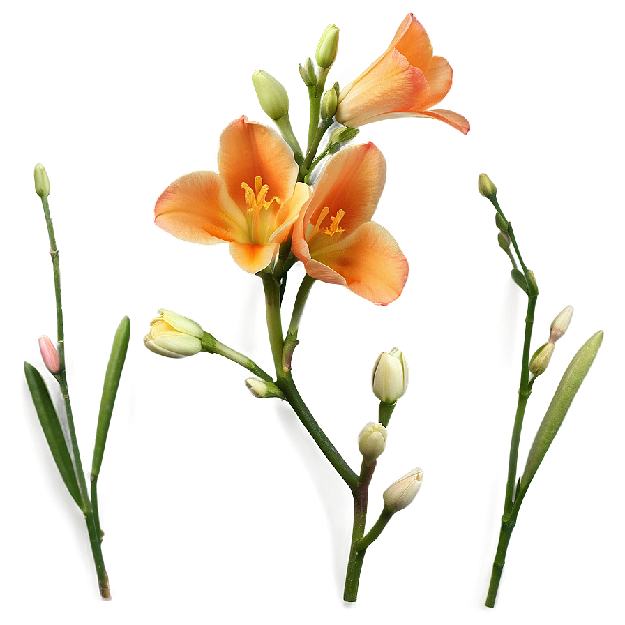 Fragrant Orange Freesia Png 87 PNG