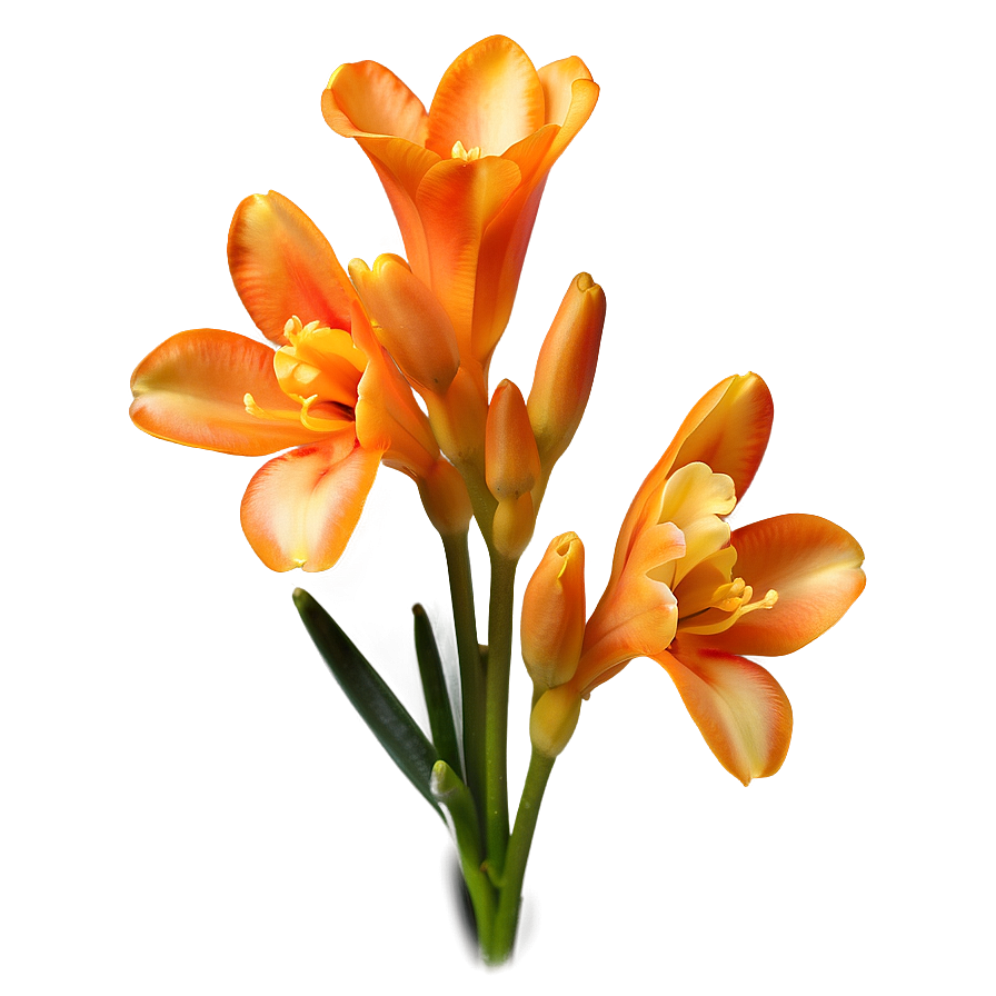 Fragrant Orange Freesia Png Les3 PNG