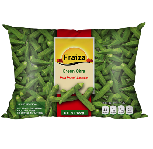 Fraiza Green Okra Frozen Vegetable Package PNG