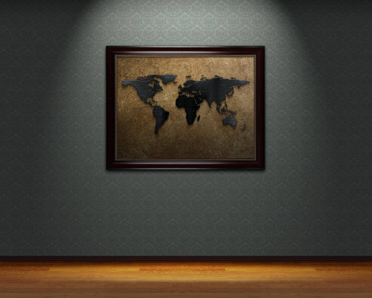 Frame Of World Map Wallpaper