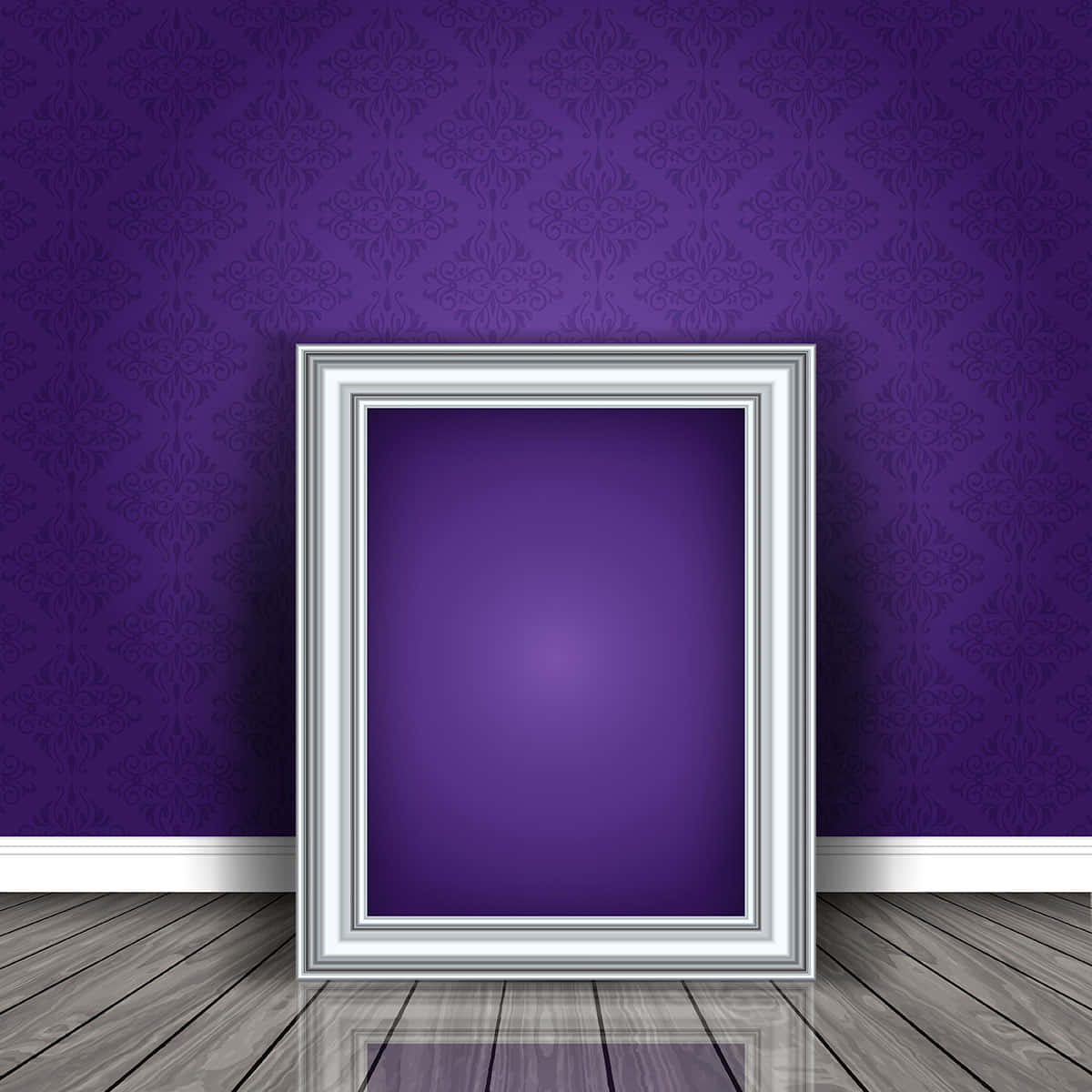 Einfacherbilderrahmen Auf Violettem Hintergrund