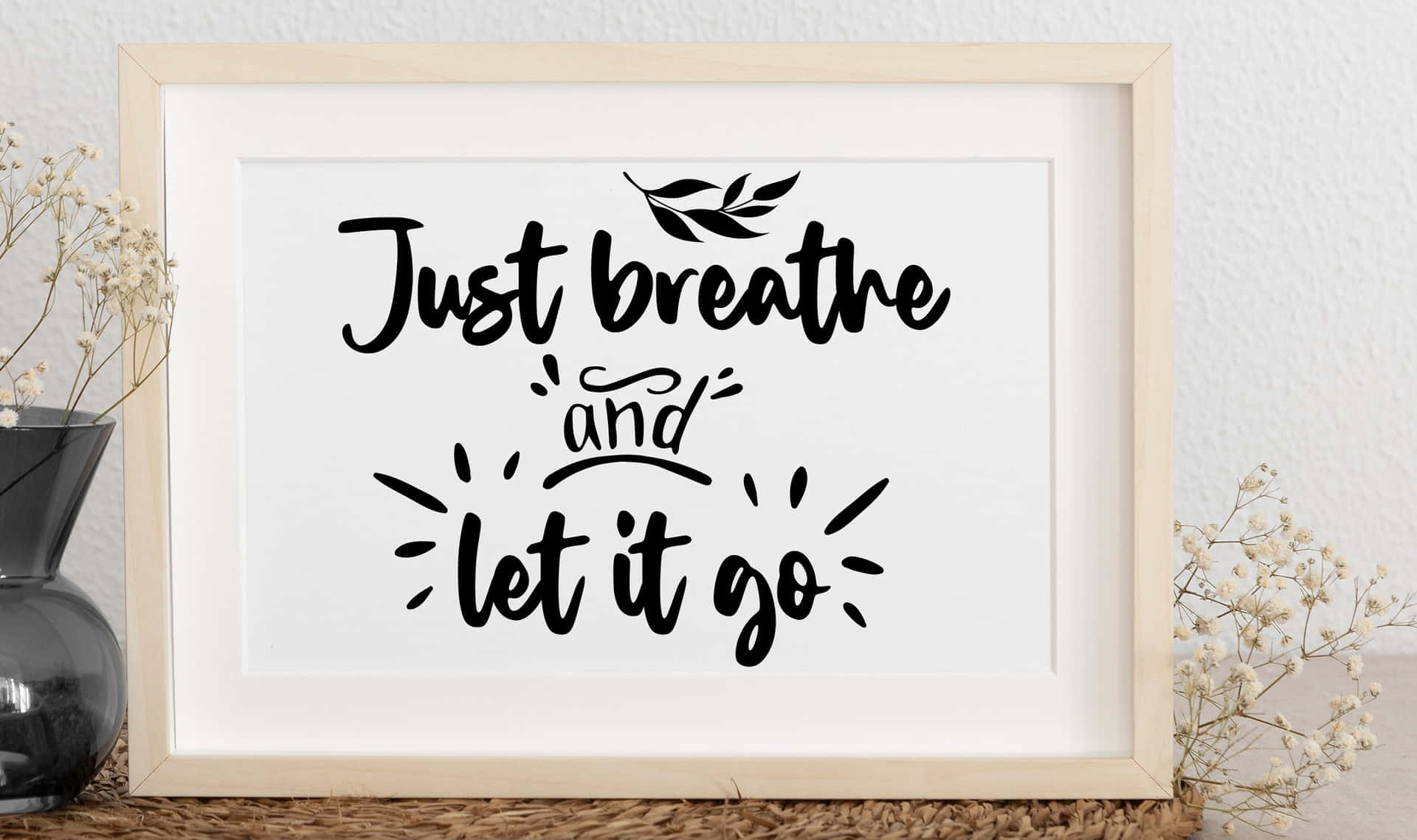 Embracing Tranquility with a Breathe&Let It Go Image Wallpaper