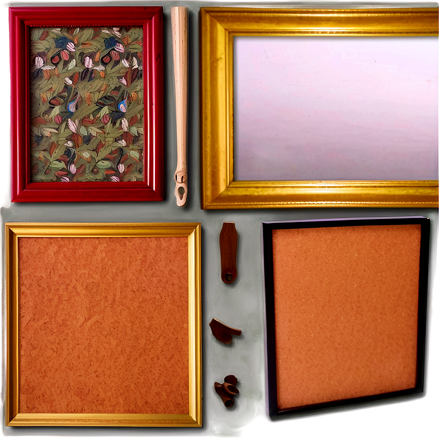 Framed Cork Board Selections Png 06202024 PNG