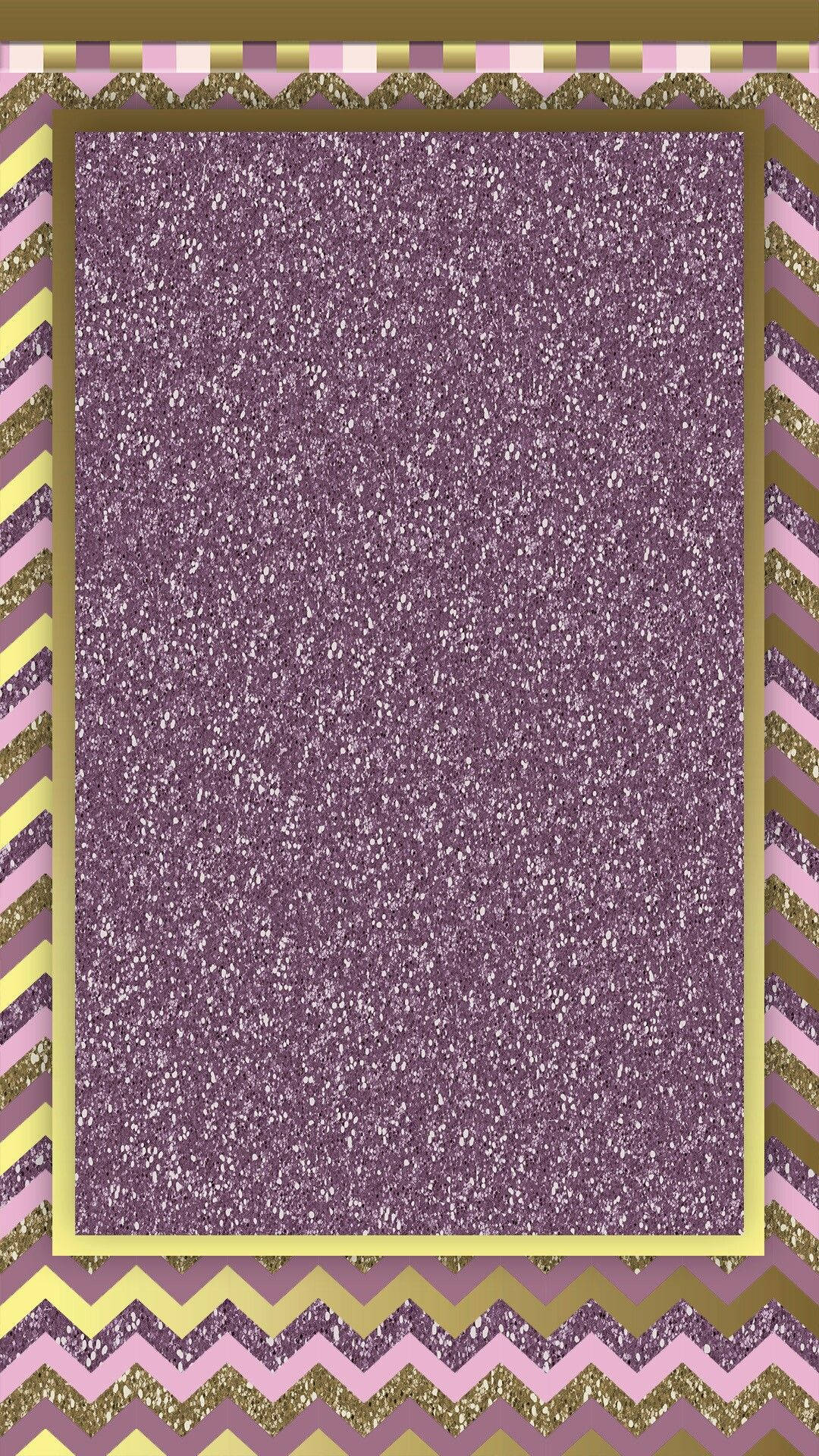 Framed Purple Glitter Sparkle Iphone