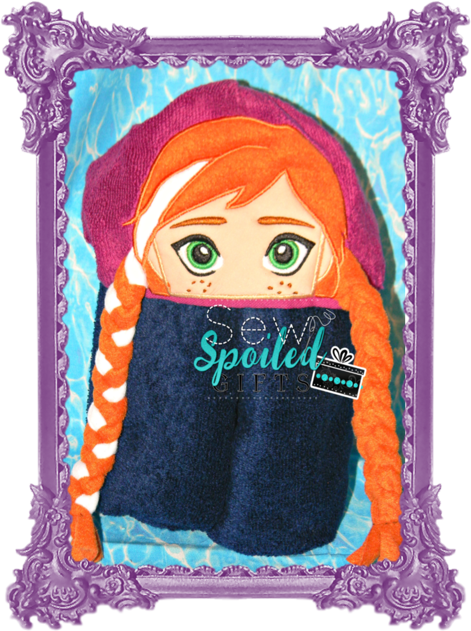 Framed Redhead Animated Character PNG