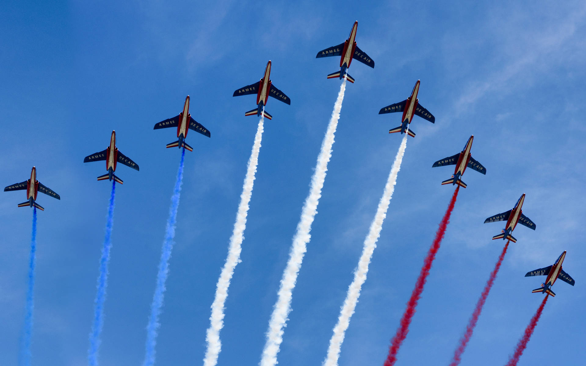 Frankreichflagge Flugzeug Wallpaper