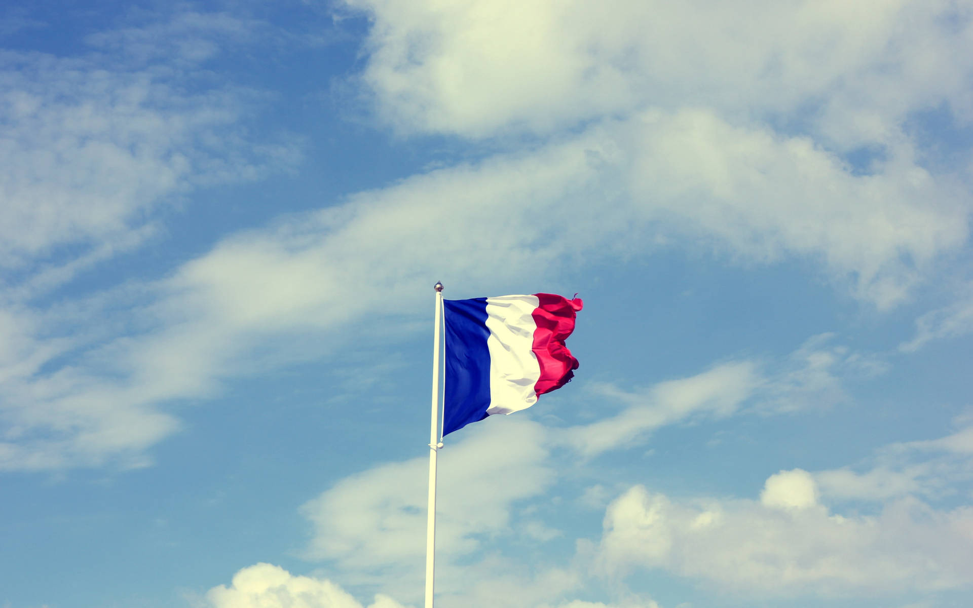 France Flag And Clouds Wallpaper
