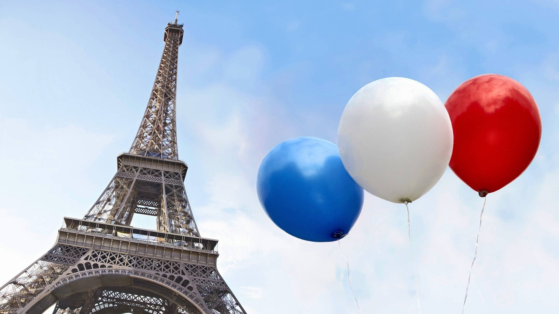 Frankreichflagge Ballons Wallpaper