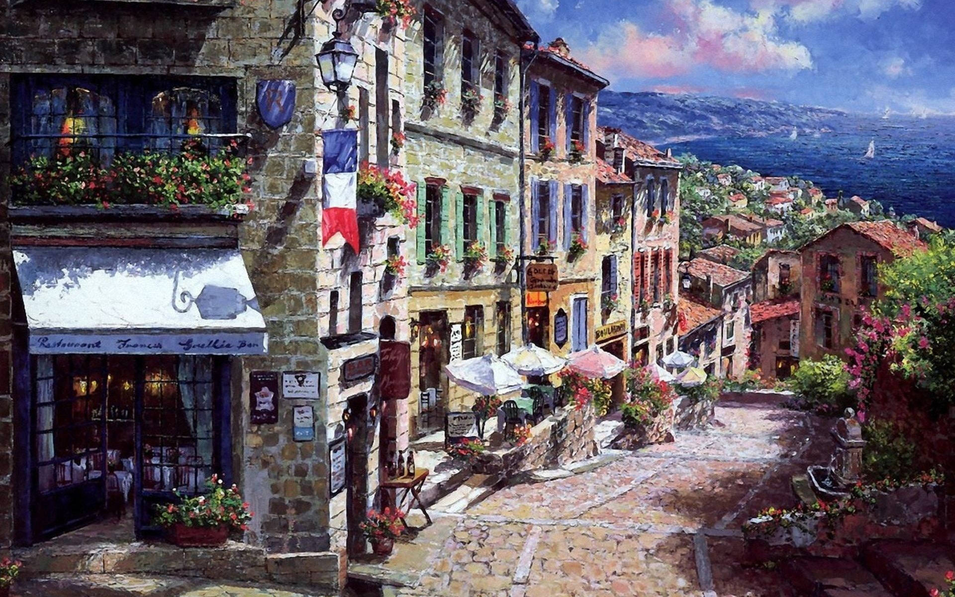 France Flag Scenery Wallpaper