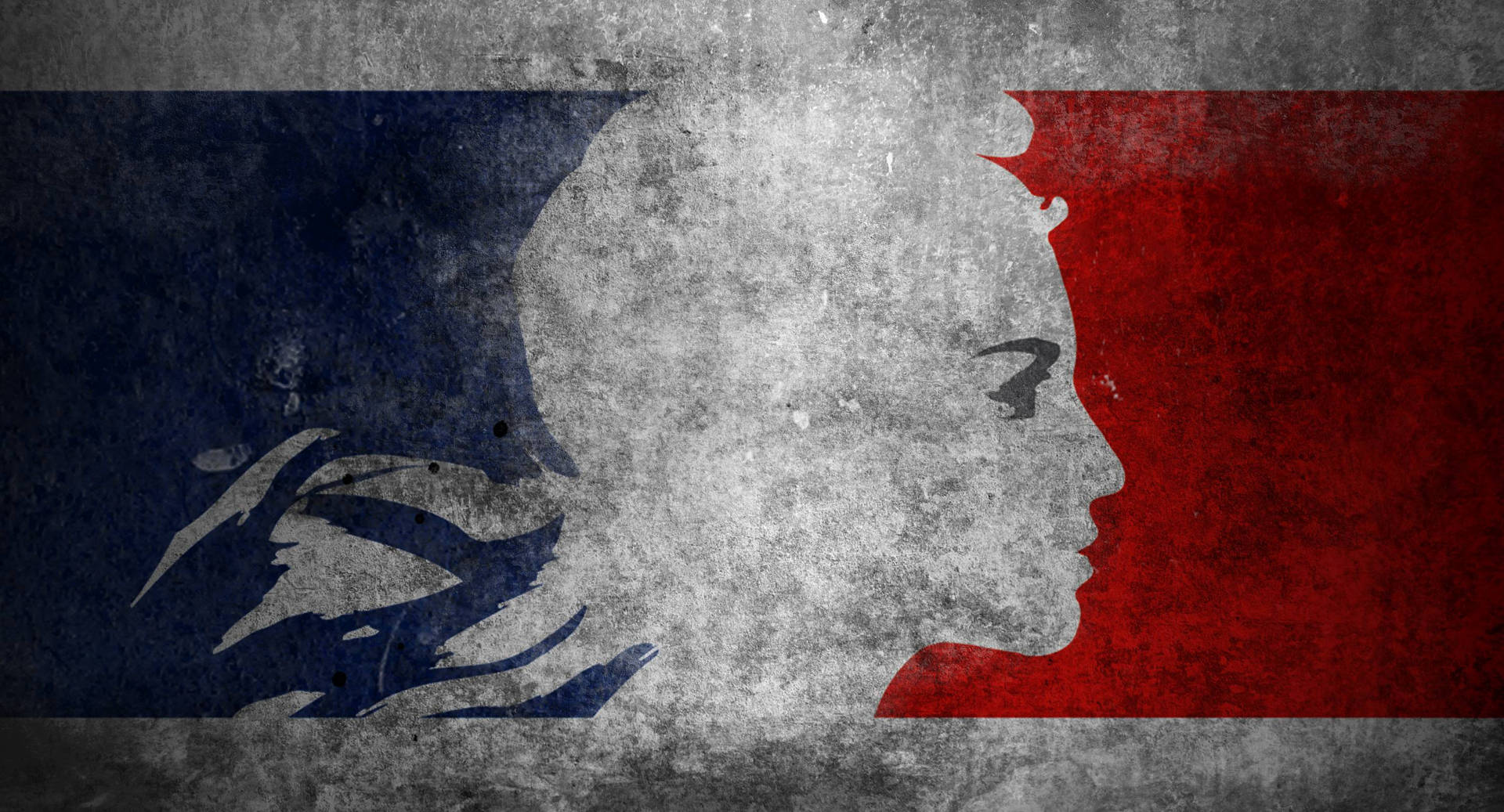 France Flag Silhouette Wallpaper