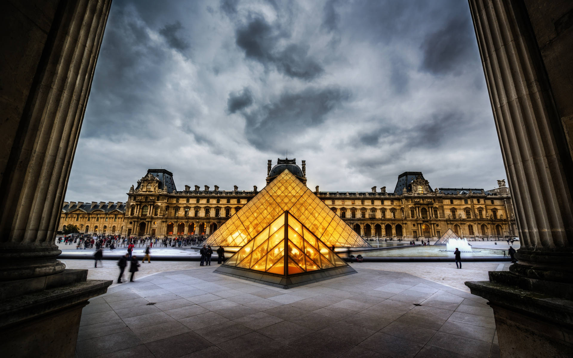 France Golden Louvre Pyramid