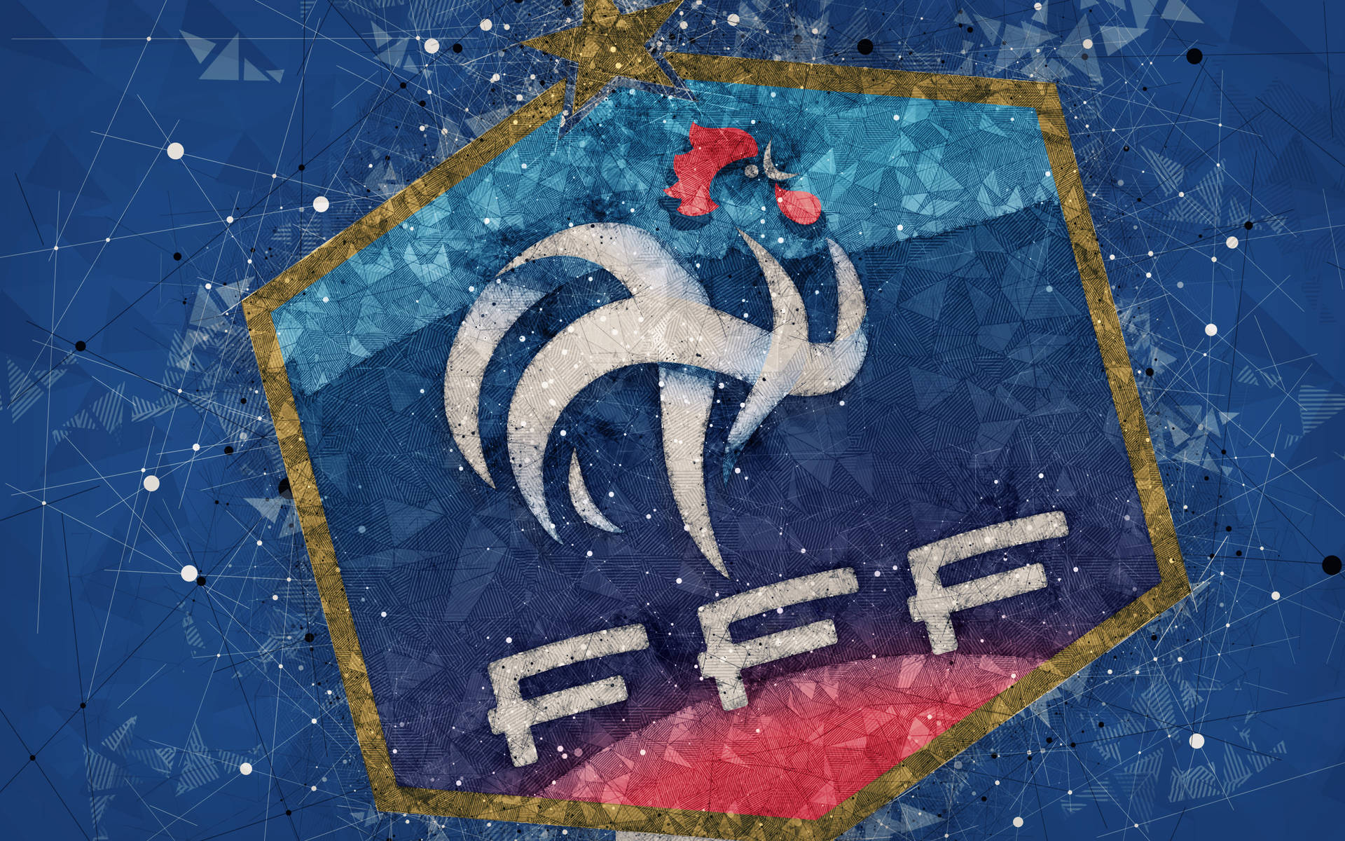 France National Football Team Geometrical Logo Wallpaper