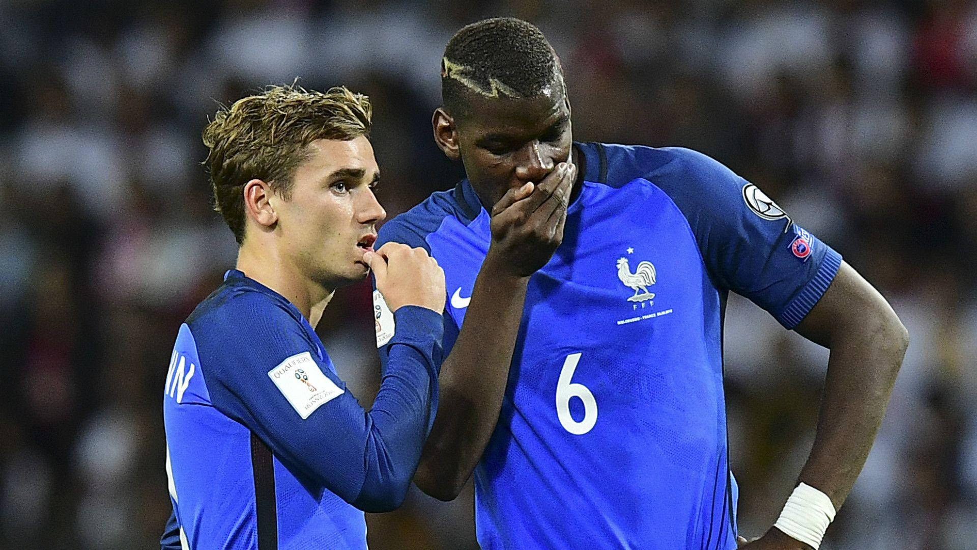 France National Football Team Pogba And Griezmann Wallpaper