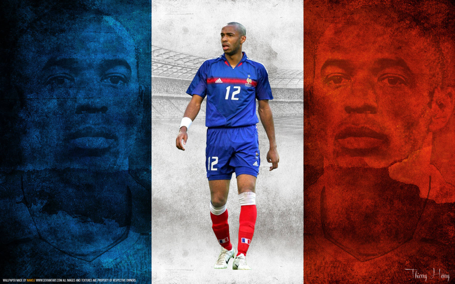 Equiponacional De Fútbol De Francia: Thierry Henry. Fondo de pantalla