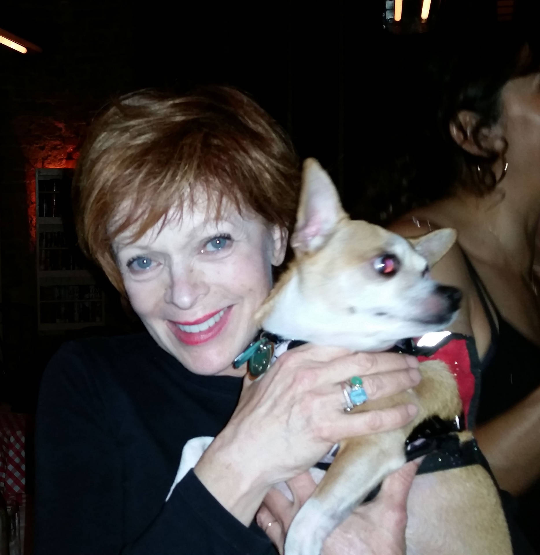 Frances Fisher With Dog Wallpaper